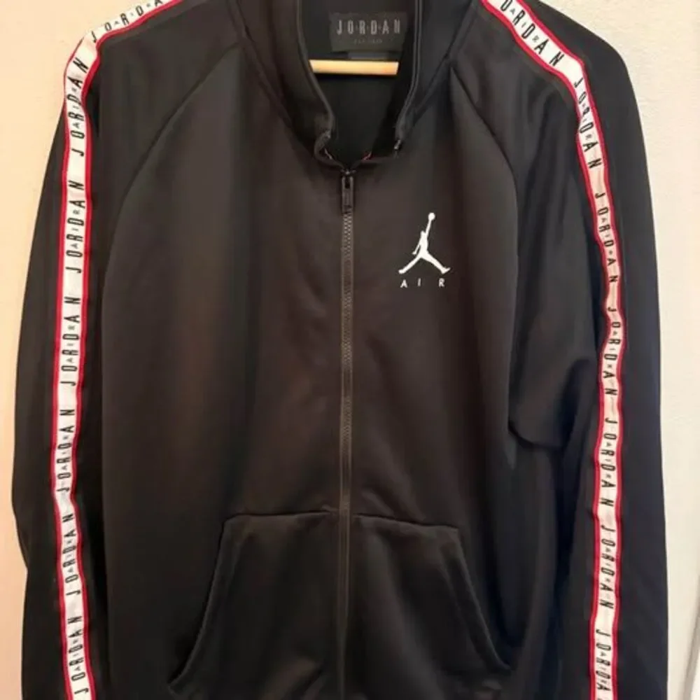 Nike Air Jordan Jumpman basketball zip up hoodie Tricot tracksuit black